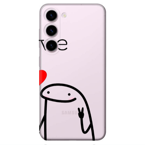 Samsung S23 Love 2 Transparent Silicone TPU Θήκη