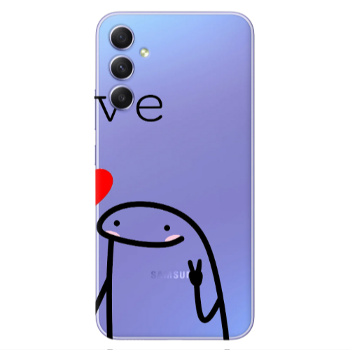 Samsung A34 Love 2 Transparent Silicone TPU Θήκη