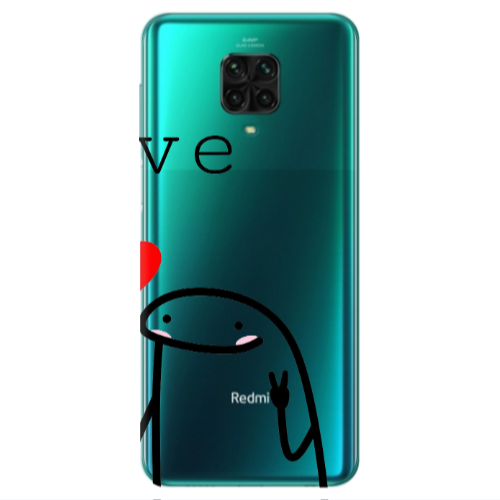 Xiaomi Redmi Note 9S Love 2 Transparent Silicone TPU Θήκη