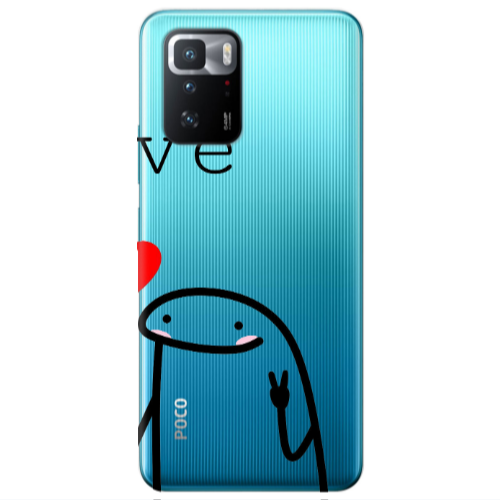 Xiaomi Poco X3 GT Love 2 Transparent Silicone TPU Θήκη