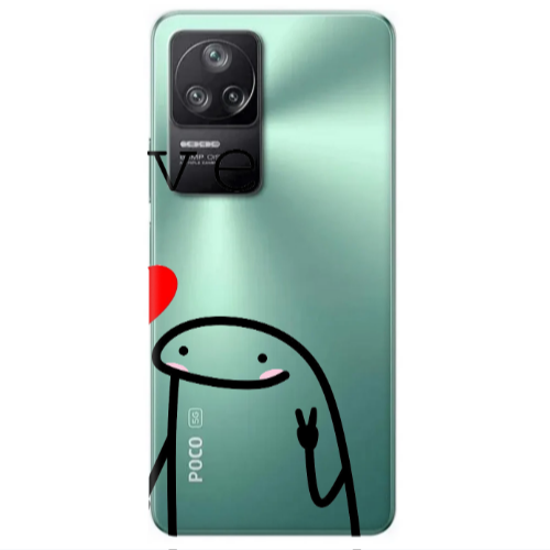 Xiaomi Poco F4 Love 2 Transparent Silicone TPU Θήκη