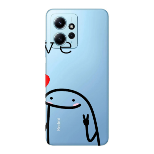 Xiaomi Redmi Note 12 4G Love 2 Transparent Silicone TPU Θήκη