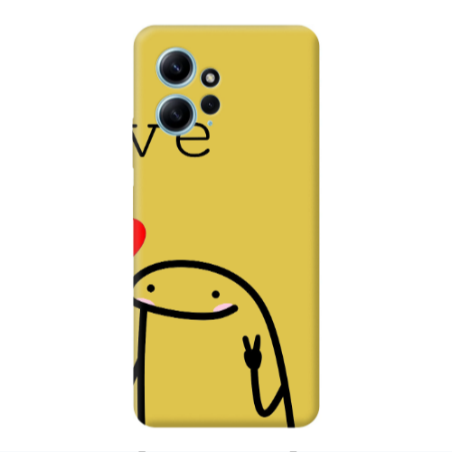 Xiaomi Redmi Note 12 4G Love 2 Yellow Colored Silicone TPU Θήκη