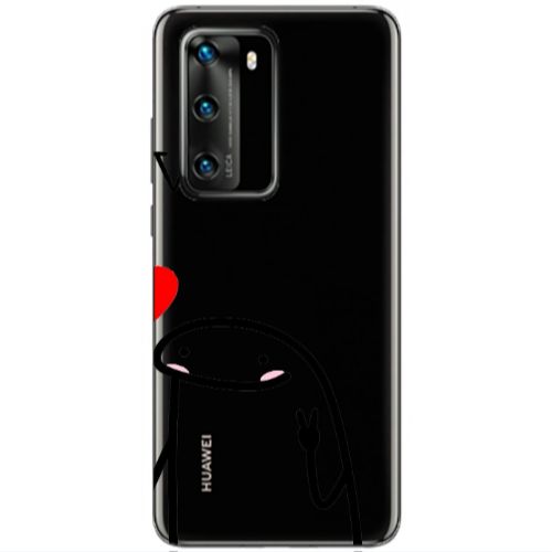 Huawei P40 Love 2 Transparent Silicone TPU Θήκη