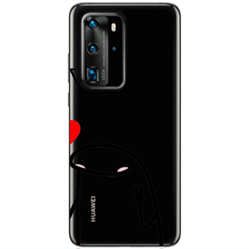 Huawei P40 Pro Love 2 Transparent Silicone TPU Θήκη