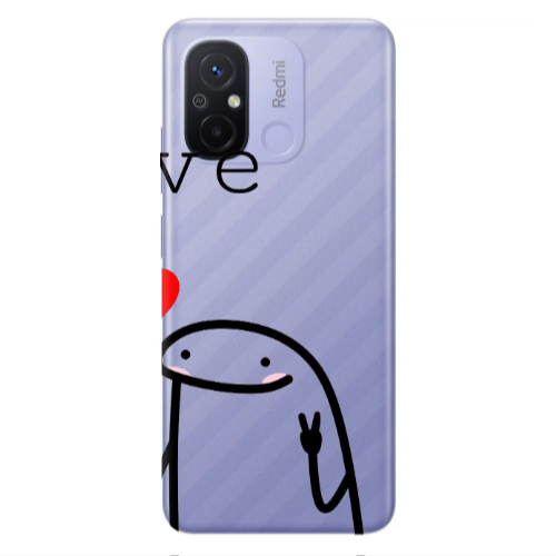 Xiaomi Redmi 12C Love 2 Transparent Silicone TPU Θήκη