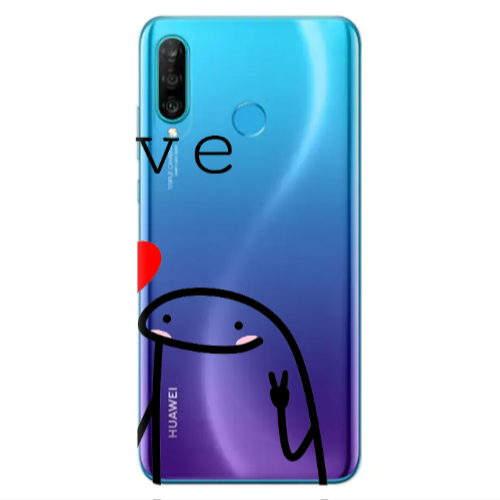 Huawei P30 Lite Love 2 Transparent Silicone TPU Θήκη