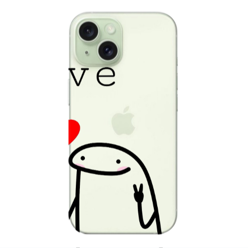 Apple iPhone 15 Plus Love 2 Transparent Silicone TPU Θήκη