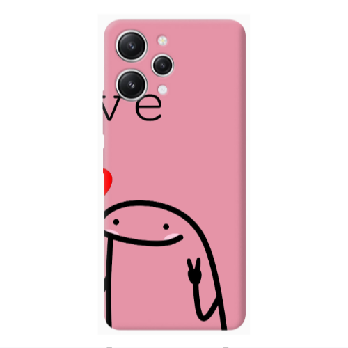 Xiaomi Redmi 12 Love 2 Pink Colored Silicone TPU Θήκη