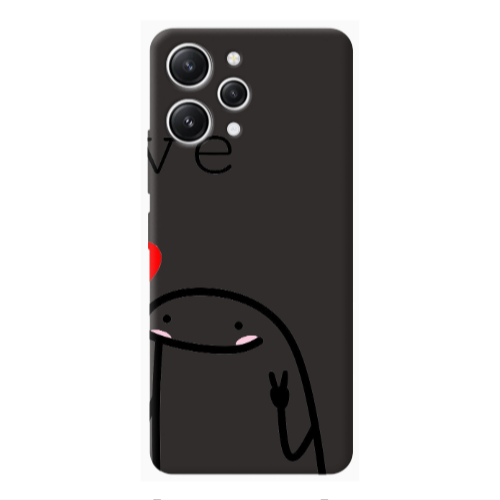 Xiaomi Redmi 12 Love 2 Black Colored Silicone TPU Θήκη