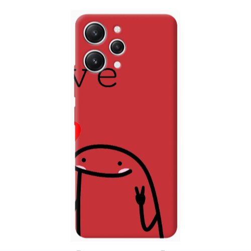 Xiaomi Redmi 12 Love 2 Red Colored Silicone TPU Θήκη