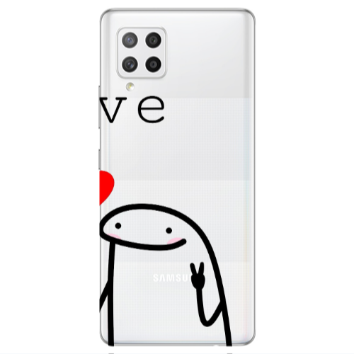 Samsung A42 5G Love 2 Transparent Silicone TPU Θήκη
