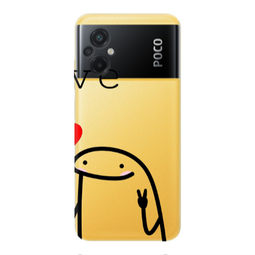 Xiaomi Poco M5 Love 2 Transparent Silicone TPU Θήκη