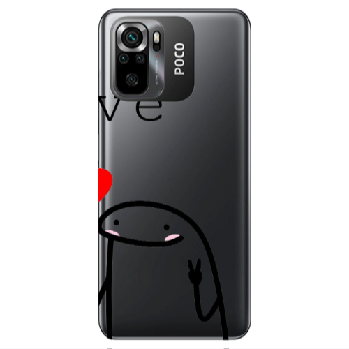 Xiaomi Poco M5 s Love 2 Transparent Silicone TPU Θήκη