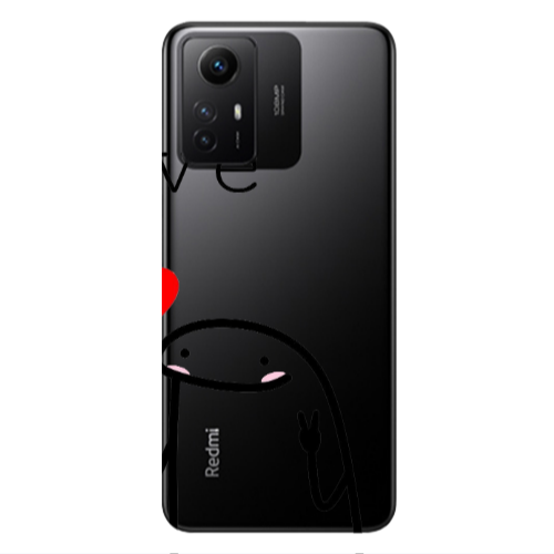 Xiaomi Redmi Note 12s Love 2 Transparent Silicone TPU Θήκη