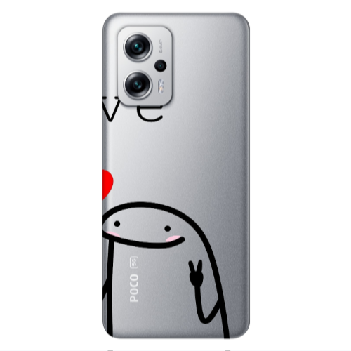 Xiaomi Poco X4 GT Love 2 Transparent Silicone TPU Θήκη