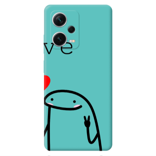 Xiaomi Poco X5 Love 2 Turquoise Colored Silicone TPU Θήκη