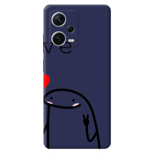 Xiaomi Poco X5 Love 2 Dark blue Colored Silicone TPU Θήκη