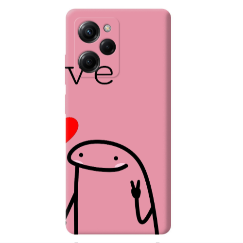 Xiaomi Poco X5 Pro Love 2 Pink Colored Silicone TPU Θήκη