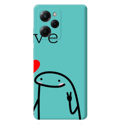 Xiaomi Poco X5 Pro Love 2 Turquoise Colored Silicone TPU Θήκη