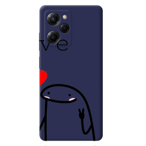 Xiaomi Poco X5 Pro Love 2 Dark blue Colored Silicone TPU Θήκη
