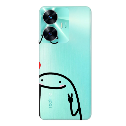 Realme C55 Love 2 Transparent Silicone TPU Θήκη