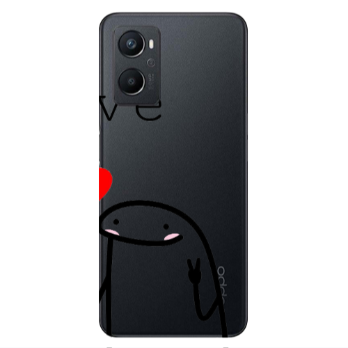 Oppo A 96 Love 2 Transparent Silicone TPU Θήκη