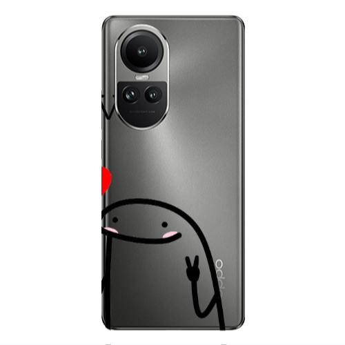 Oppo Reno10 5G Love 2 Transparent Silicone TPU Θήκη