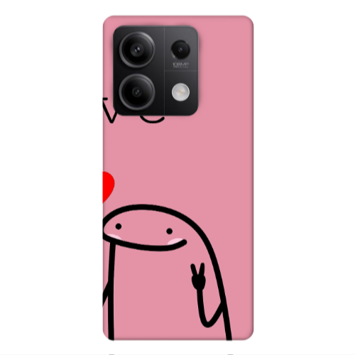 Xiaomi Redmi Note 13 5G Love 2 Pink Colored Silicone TPU Θήκη