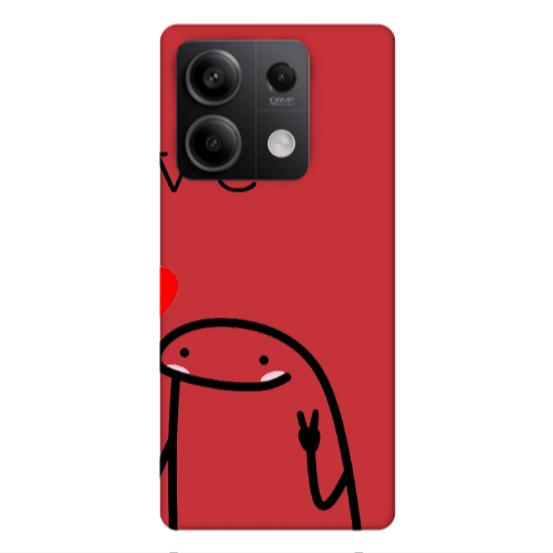 Xiaomi Redmi Note 13 5G Love 2 Red Colored Silicone TPU Θήκη