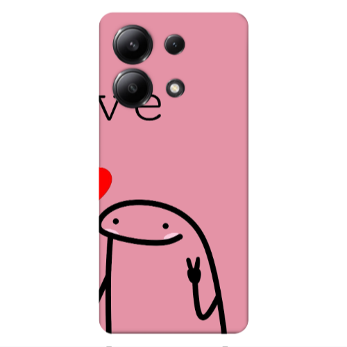 Xiaomi Redmi Note 13 4G Love 2 Pink Colored Silicone TPU Θήκη