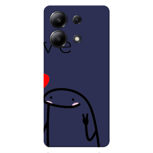 Xiaomi Redmi Note 13 4G Love 2 Dark blue Colored Silicone TPU Θήκη