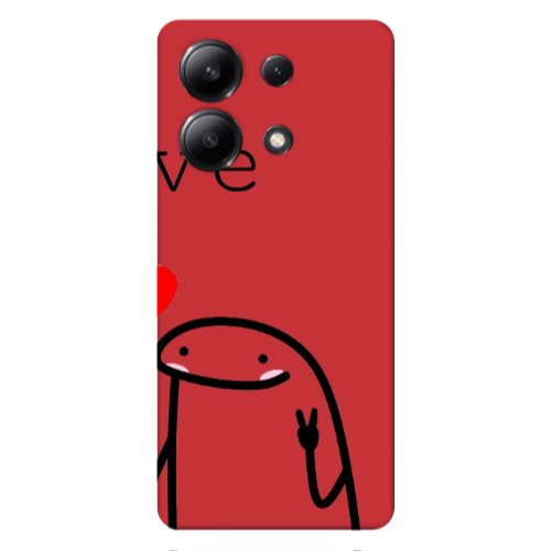 Xiaomi Redmi Note 13 4G Love 2 Red Colored Silicone TPU Θήκη