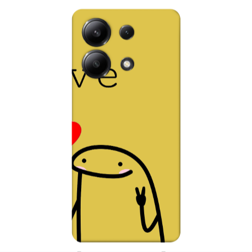 Xiaomi Redmi Note 13 4G Love 2 Yellow Colored Silicone TPU Θήκη
