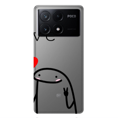 Xiaomi Poco X6Pro 5G Love 2 Transparent Silicone TPU Θήκη