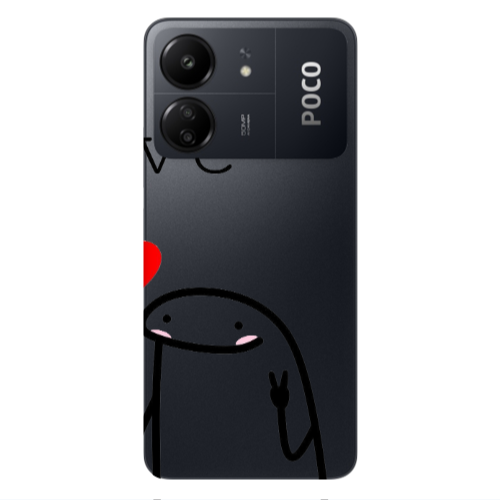 Xiaomi Poco C65 Love 2 Transparent Silicone TPU Θήκη