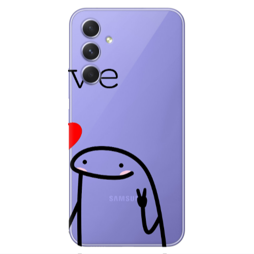 Samsung A55 Love 2 Transparent Silicone TPU Θήκη