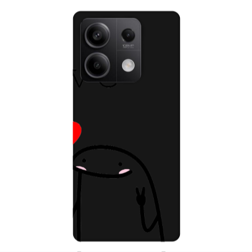 Xiaomi Redmi Note 13Pro 5G Love 2 Black Colored Silicone TPU Θήκη