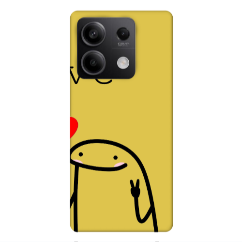 Xiaomi Redmi Note 13Pro 5G Love 2 Yellow Colored Silicone TPU Θήκη