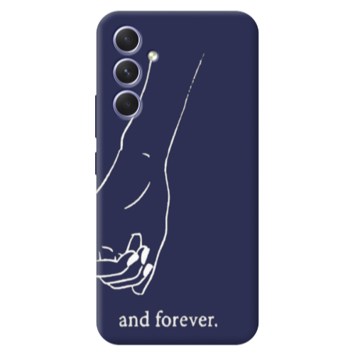 Samsung A56 And forewer Dark blue Colored Silicone TPU Θήκη