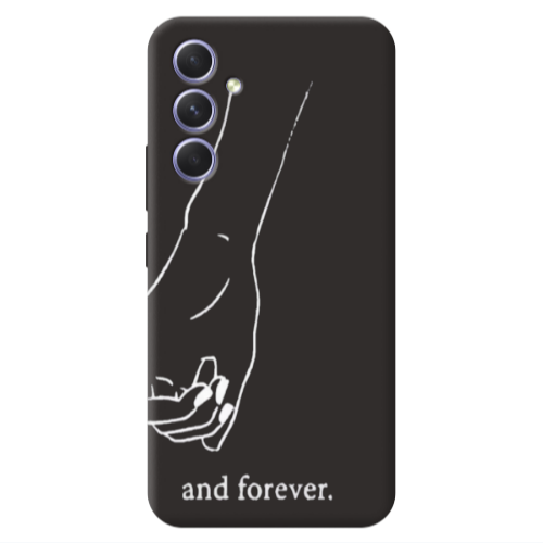 Samsung A54 And forewer Black Colored Silicone TPU Θήκη