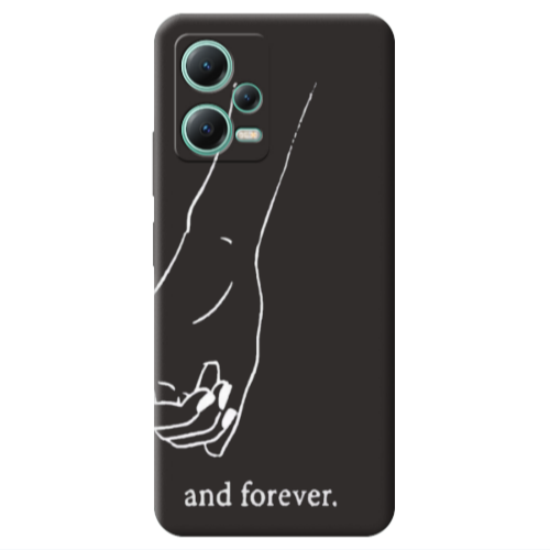 Xiaomi Redmi Note 12 Pro 5G And forewer Black Colored Silicone TPU Θήκη