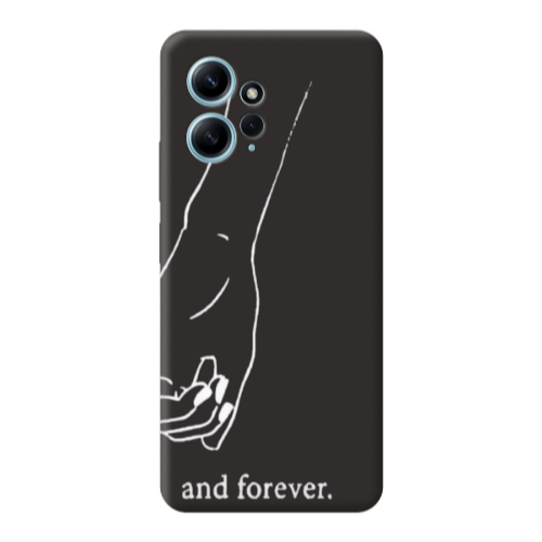 Xiaomi Redmi Note 12 4G And forewer Black Colored Silicone TPU Θήκη