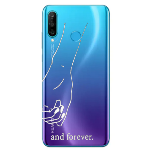 Huawei P30 Lite And forewer Transparent Silicone TPU Θήκη