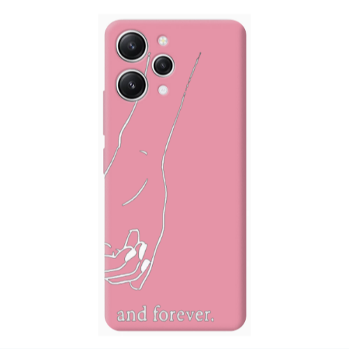 Xiaomi Redmi 12 And forewer Pink Colored Silicone TPU Θήκη