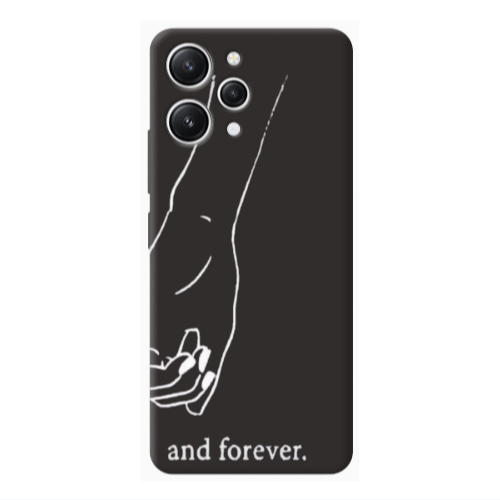 Xiaomi Redmi 12 And forewer Black Colored Silicone TPU Θήκη