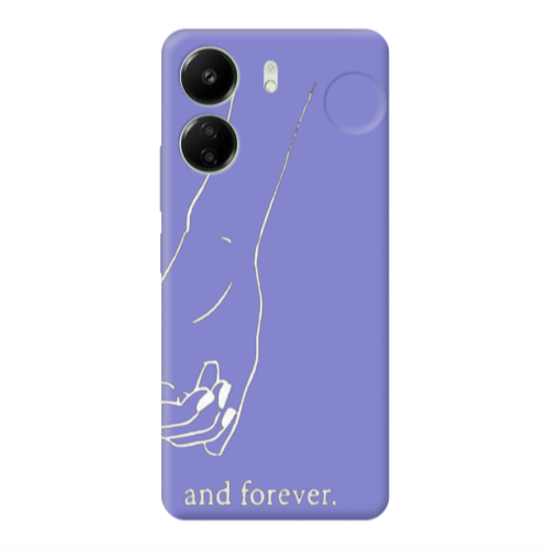 Xiaomi Redmi 13C And forewer Purple Colored Silicone TPU Θήκη