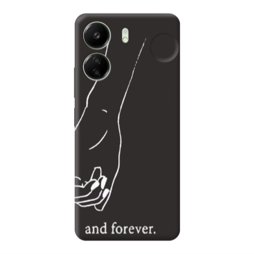 Xiaomi Redmi 13C And forewer Black Colored Silicone TPU Θήκη