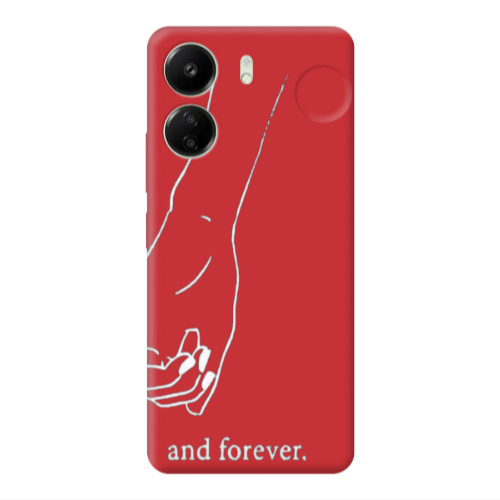 Xiaomi Redmi 13C And forewer Red Colored Silicone TPU Θήκη