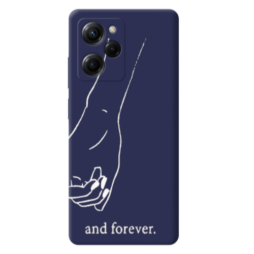 Xiaomi Poco X5 Pro And forewer Dark blue Colored Silicone TPU Θήκη